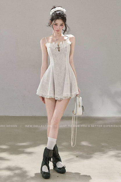 Lace Mesh Floral Dress