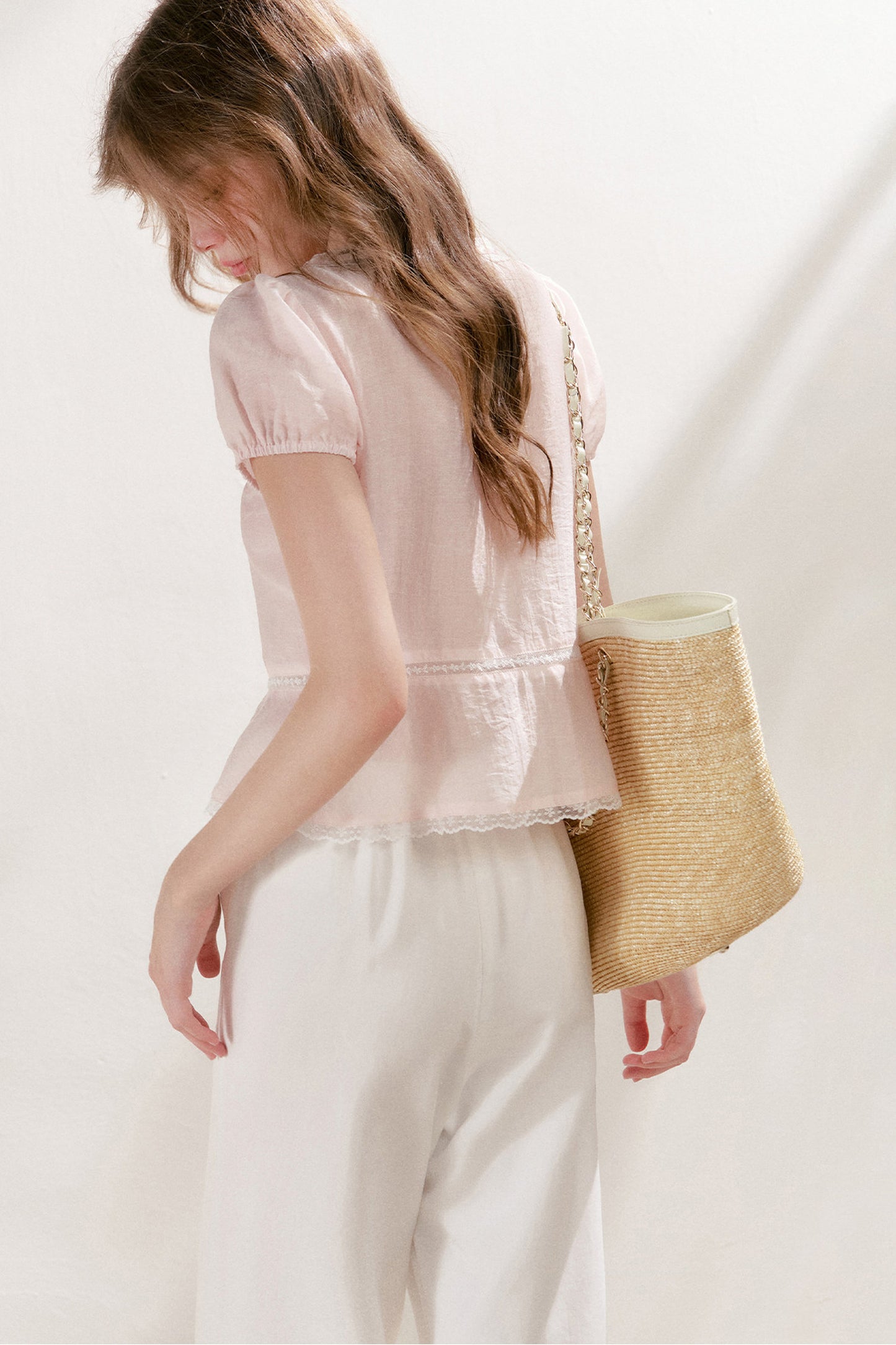 Lyocell Linen Lace Blouse