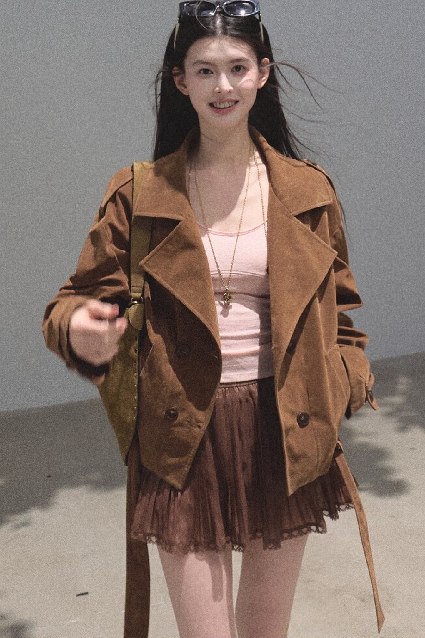 Maillard Caramel Retro Jacket Set