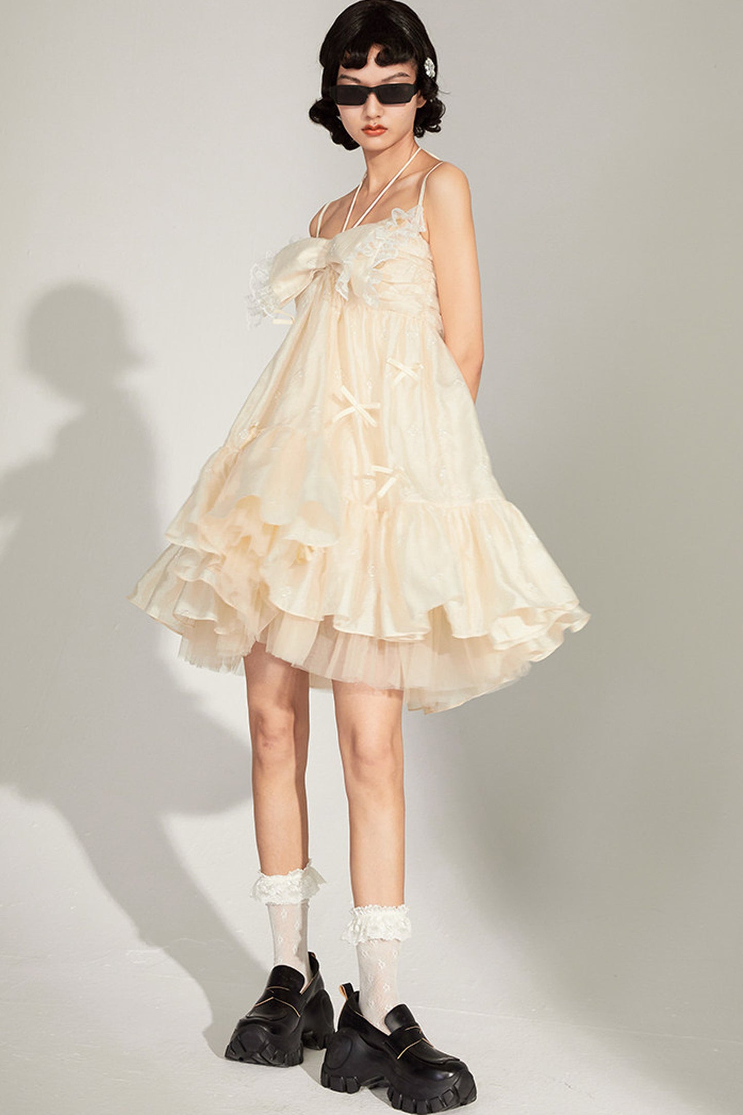 Bow Lace Camisole Dress