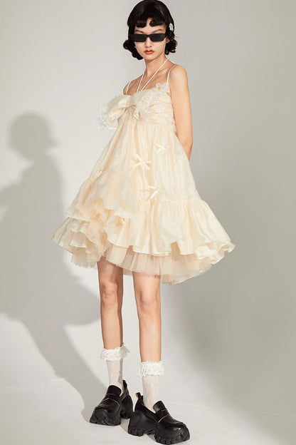 Bow Lace Camisole Dress