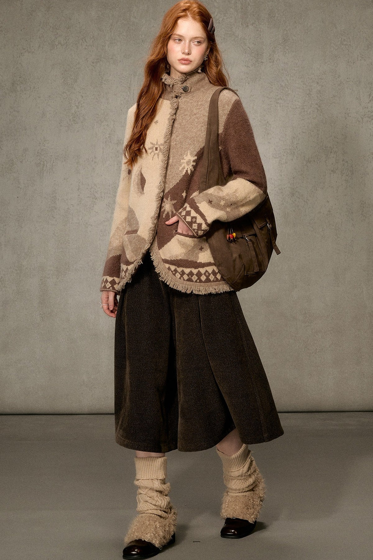 Forest Path Wide-Leg Skirt