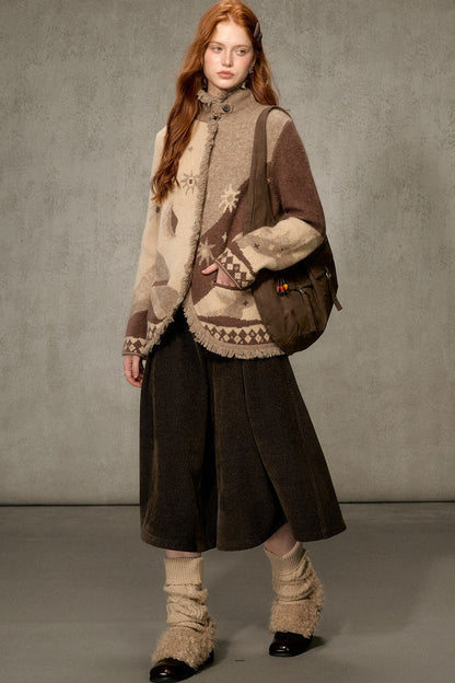 Forest Path Wide-Leg Skirt