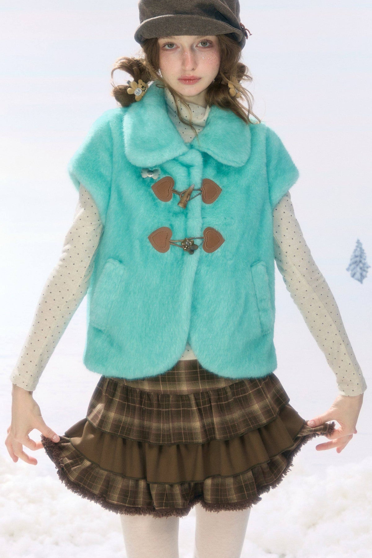 Toggle Button Lamb Wool Vest