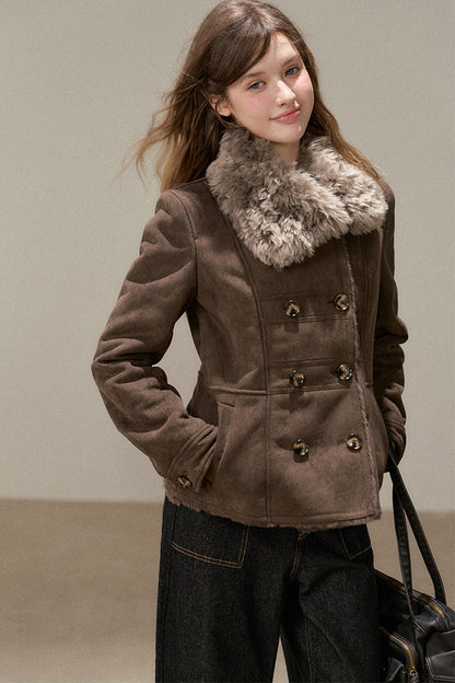 Lapel Fur Collar Jacket