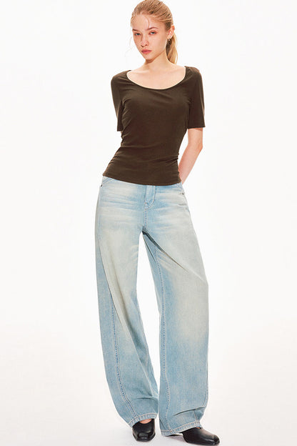 Vintage Distressed Scimitar Jeans