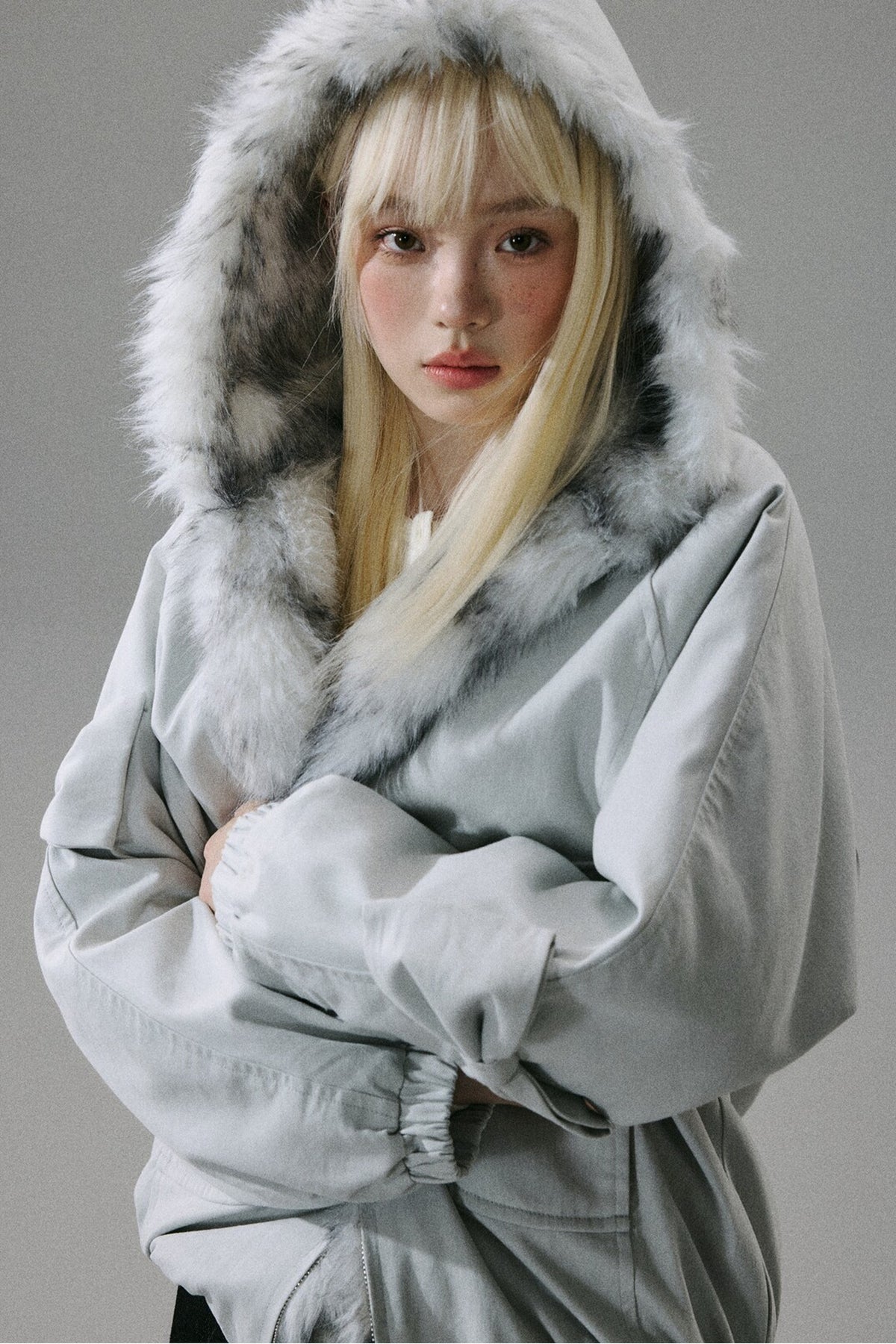 Thick Plush Hooded Jacket
