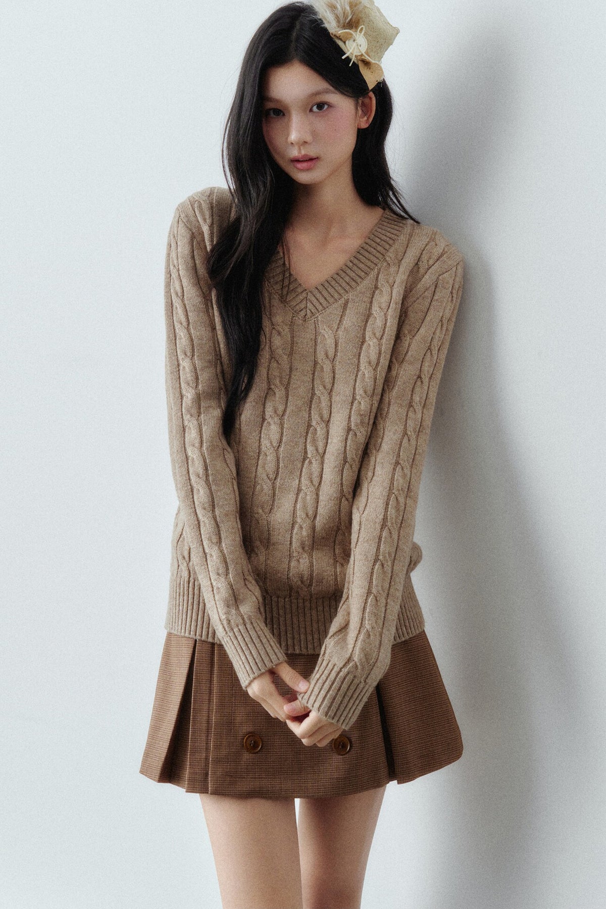 Wool Cable Knit Sweater