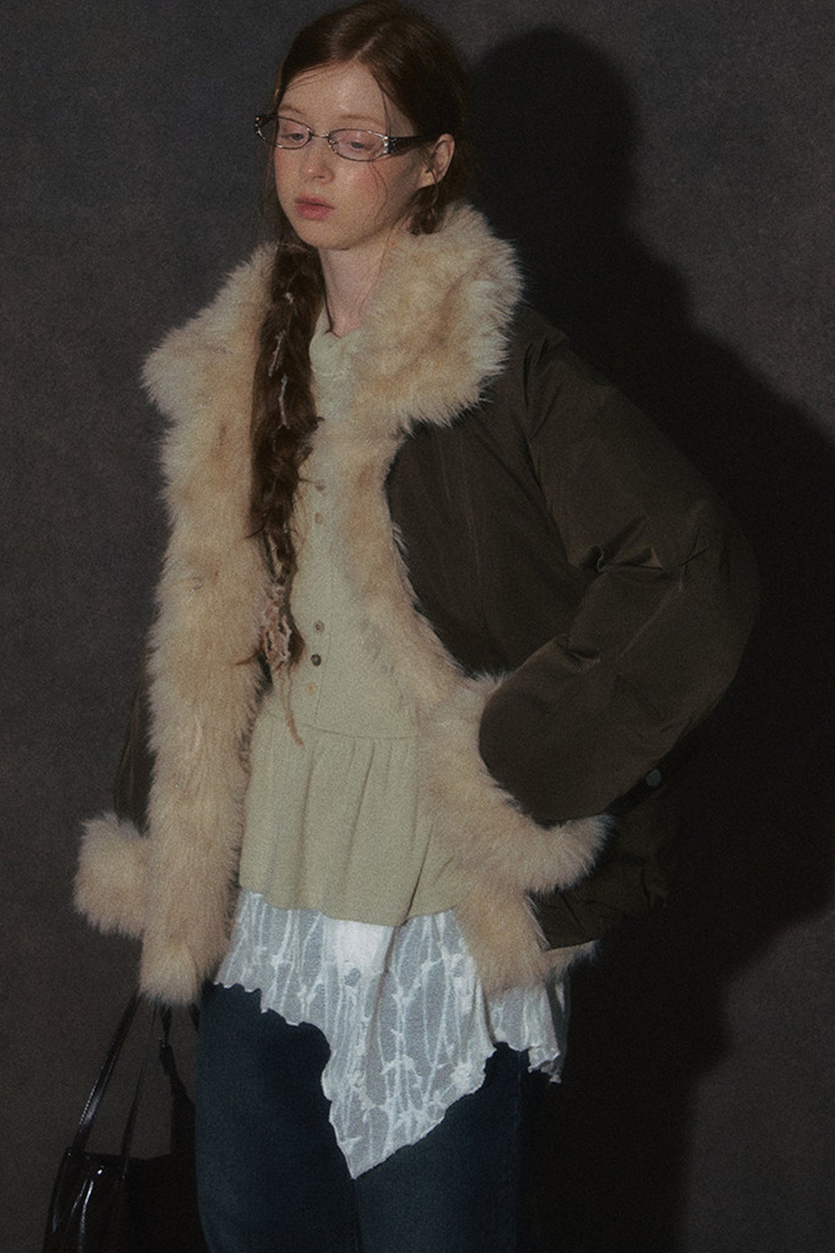 Short Fur Collar Down Jacket