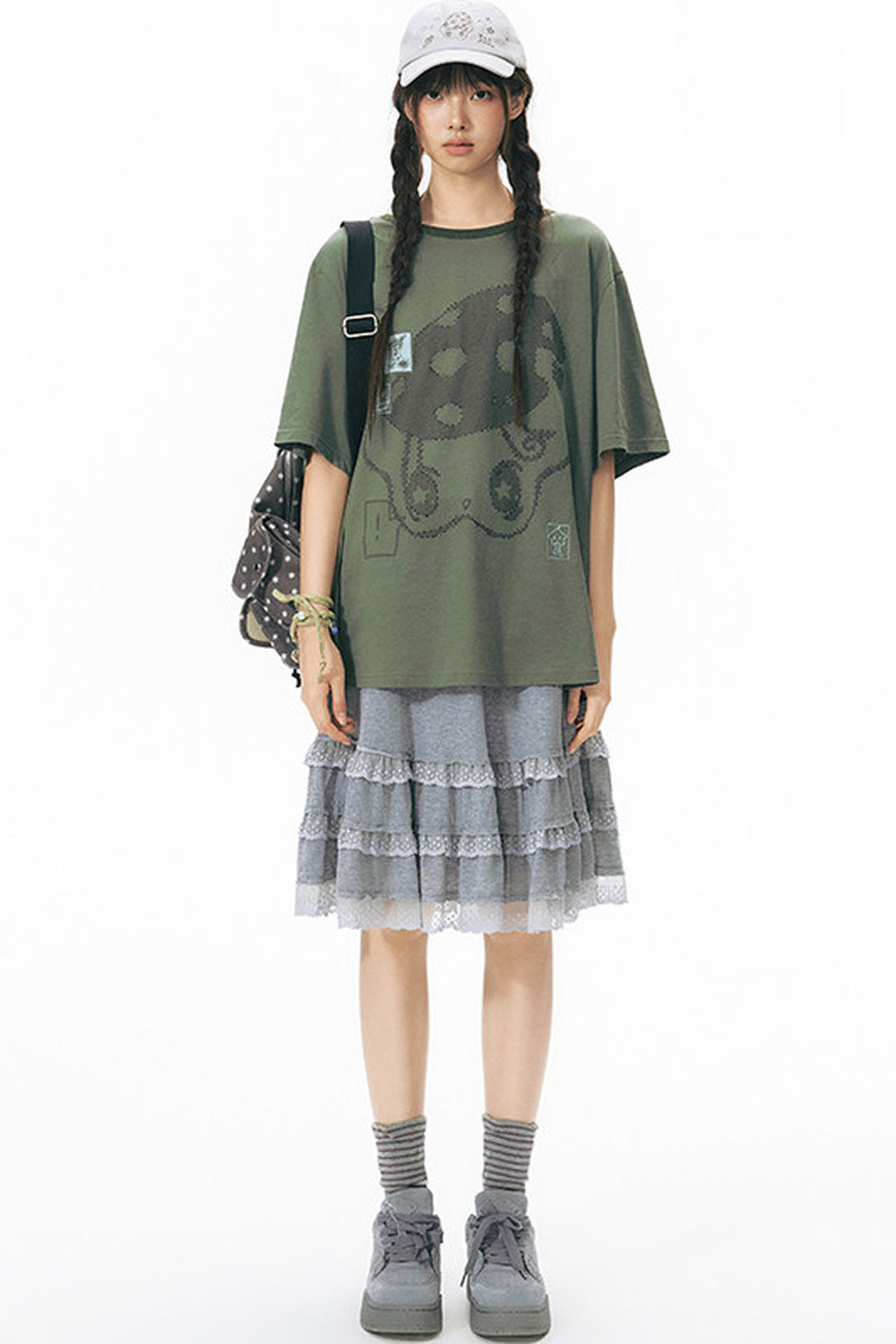 Starwii blusa oversize stampata