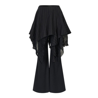 Pantalon Irrégulier à Dentelle Détachable