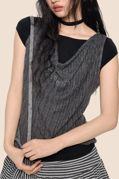Vintage Scoop Neck Knit Top