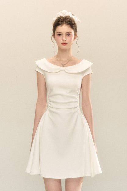 Air Layer Doll Collar Pleated Puffy Dress
