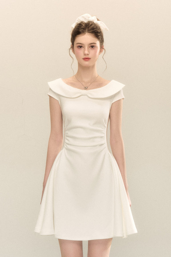 Air Layer Doll Collar Pleated Puffy Dress