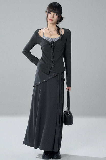 Layered-Look Halter Neck Top