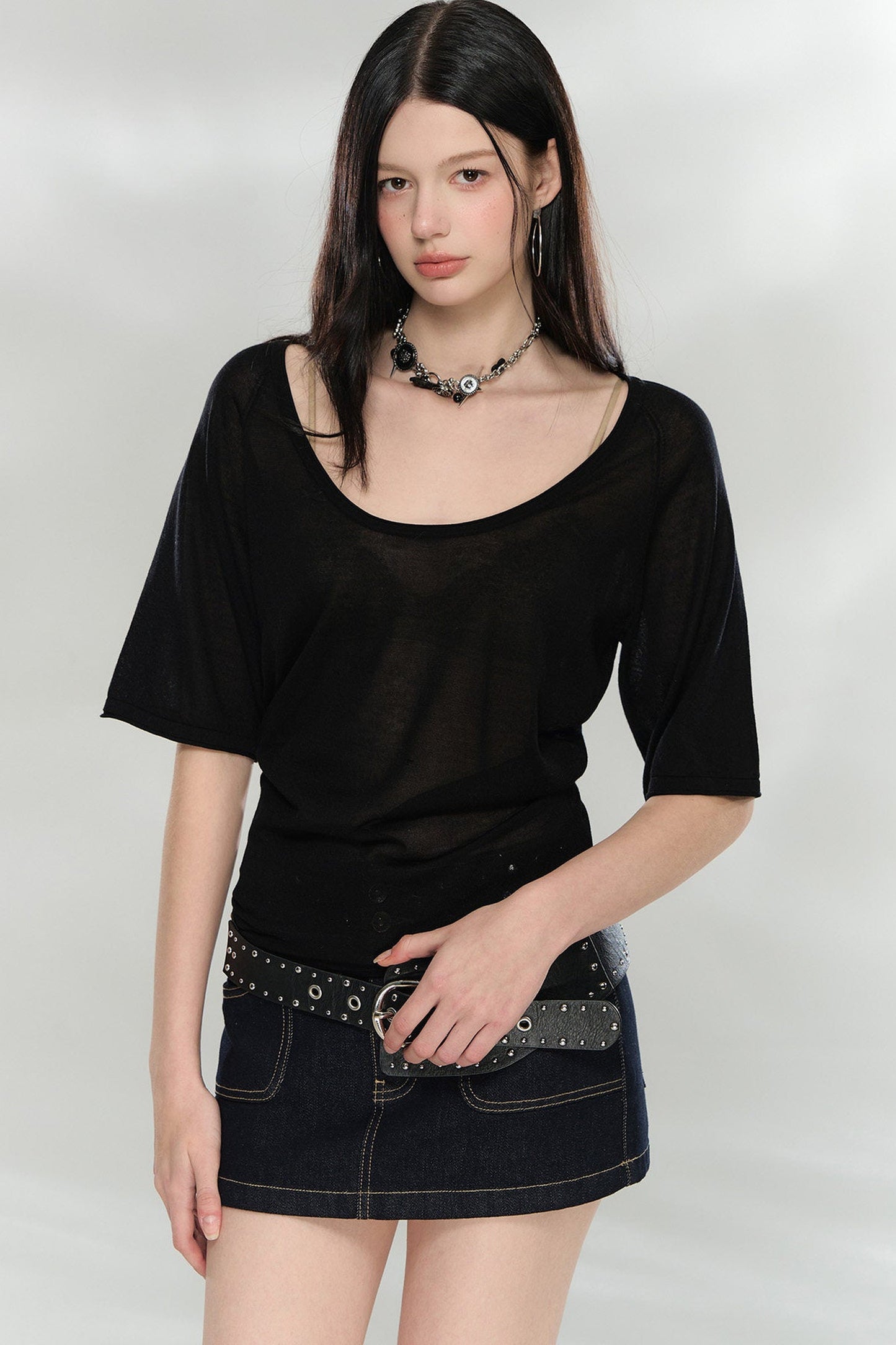 Heavyweight Lyocell Batwing Top