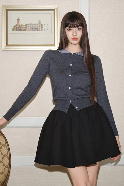 High-Waisted A-Line Puffy Skirt