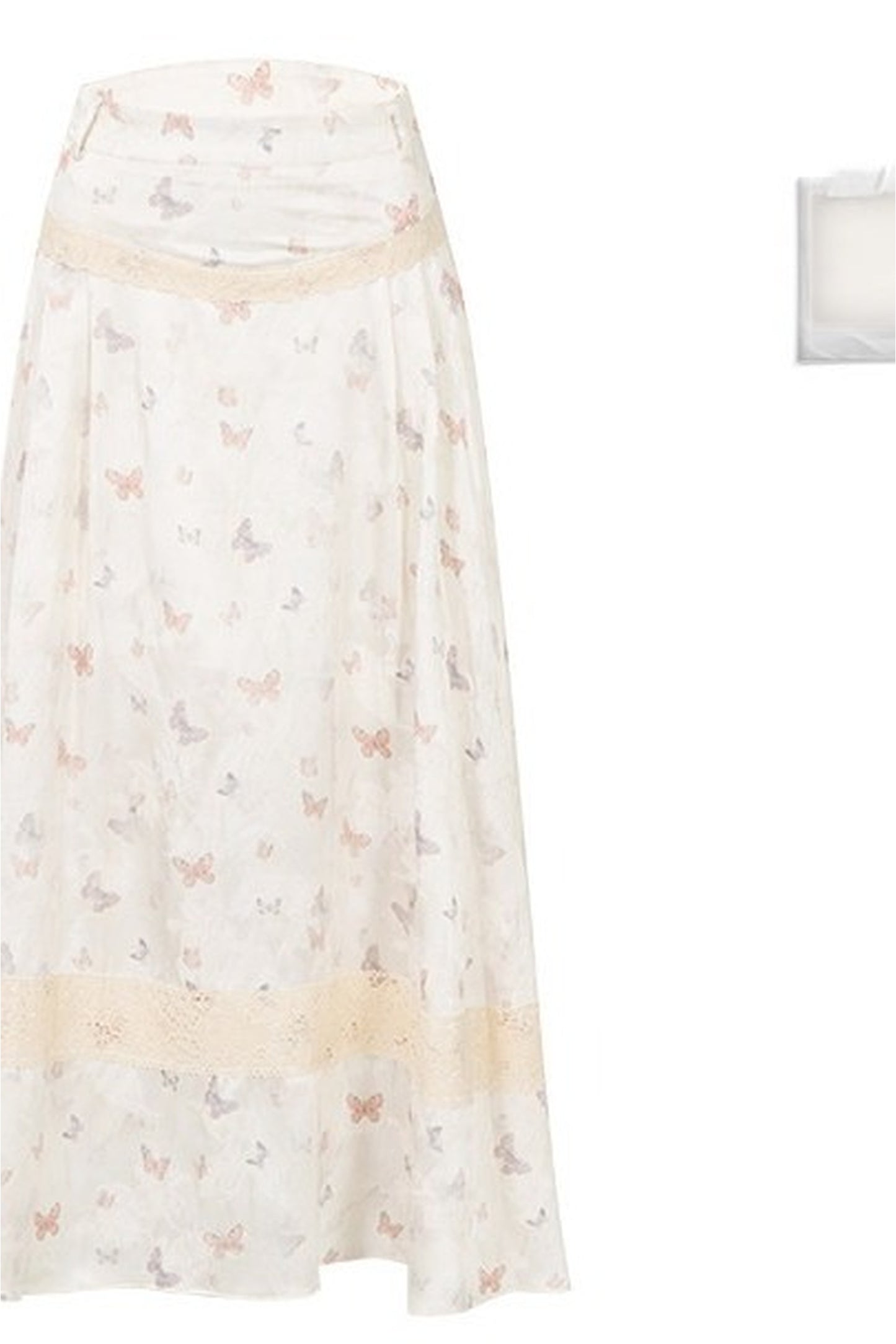 Butterfly Embroidered Cami, Mamian Skirt and Top Set-Up