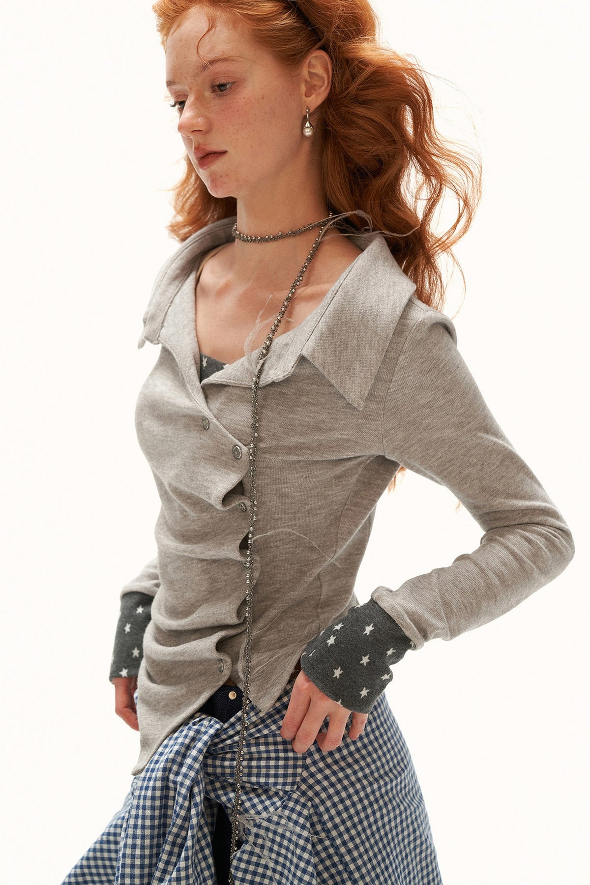 Layered-Look Long-Sleeve T-Shirt
