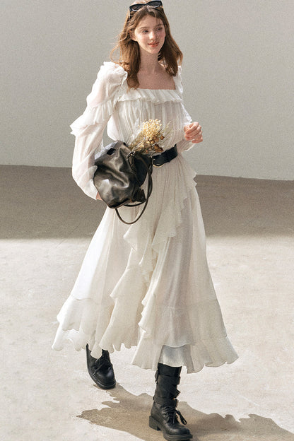 Long Ruffled Dress