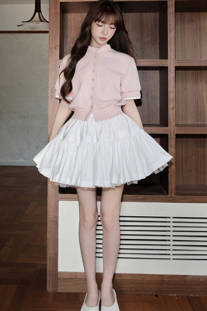 Ballet Style Double-Layer Mesh A-Line Cake Skirt