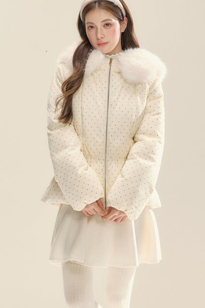 Warm Snow Polka Dot Jacket