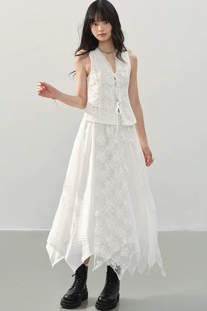 Whispering Moonlight Lace Skirt
