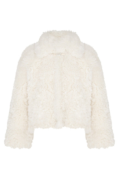 Fuzzy Shearling Coat, Skirt and Pants Set-Up