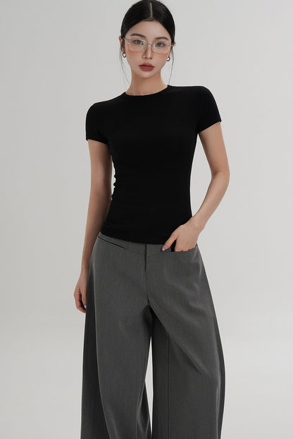 Elegant Wool Waist-Slimming Top