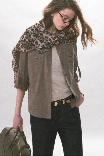 Adjustable Waist Vintage Work Shirt