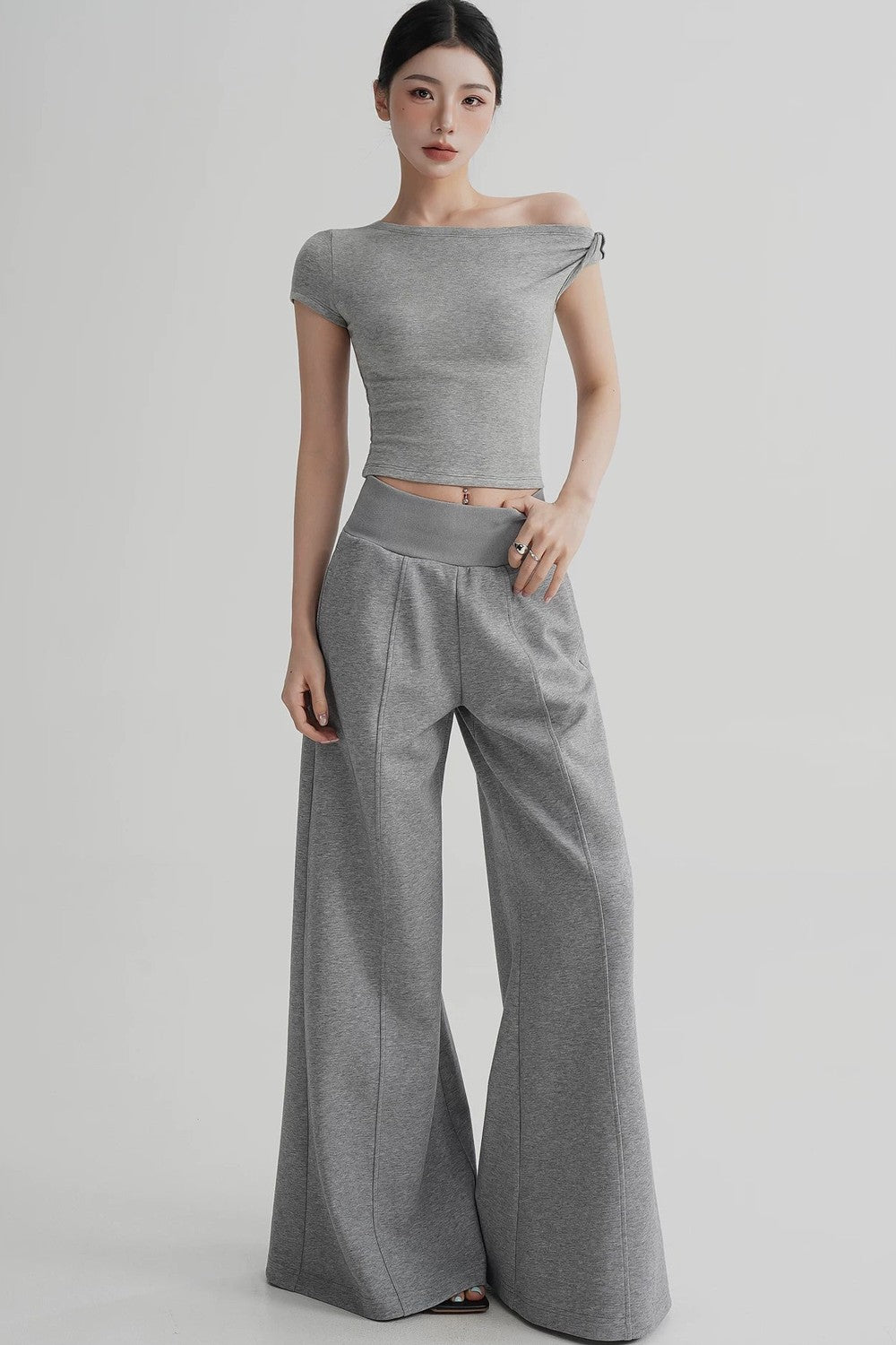 High-Waisted Flared Versatile Pants