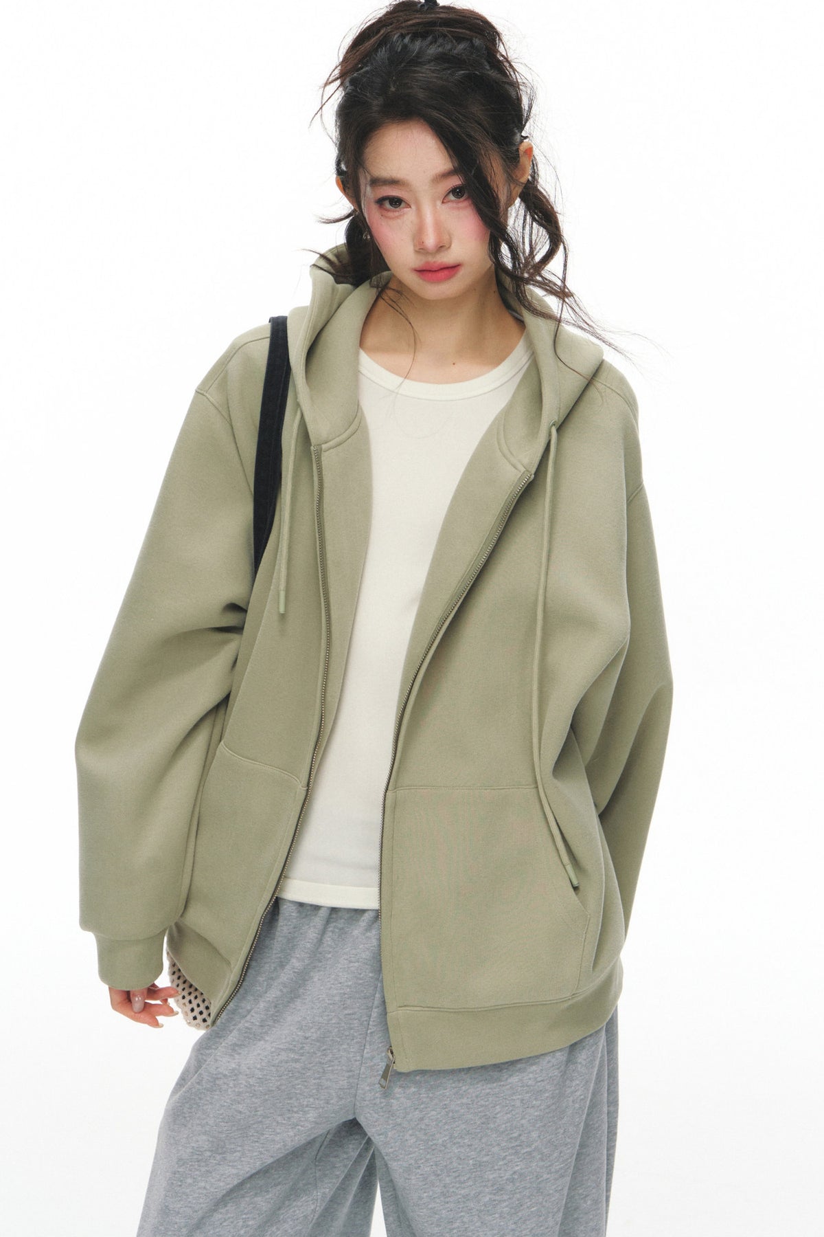 Loose Zip-Up Hoodie