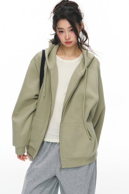 Loose Zip-Up Hoodie