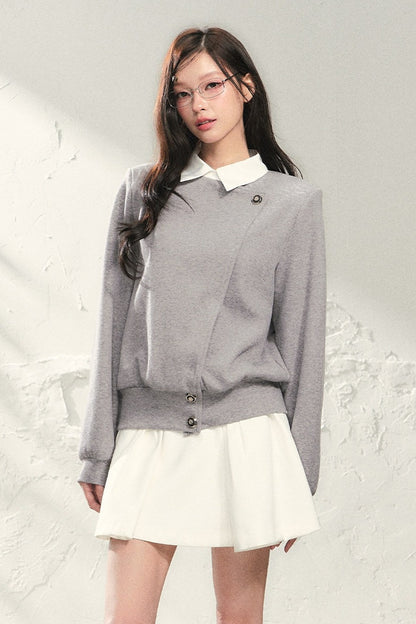 Autumn Cardigan and Pleated Skirt Set-Up