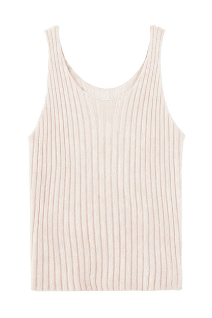 Hollow Ribbed Knit Camisole