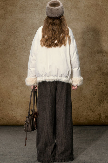 Short Fur Collar Down Jacket