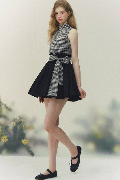 Princess Diary Plaid Puffy Dress