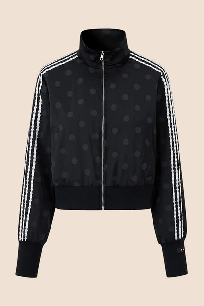 Polka Dot Print Side Stripe Jacket