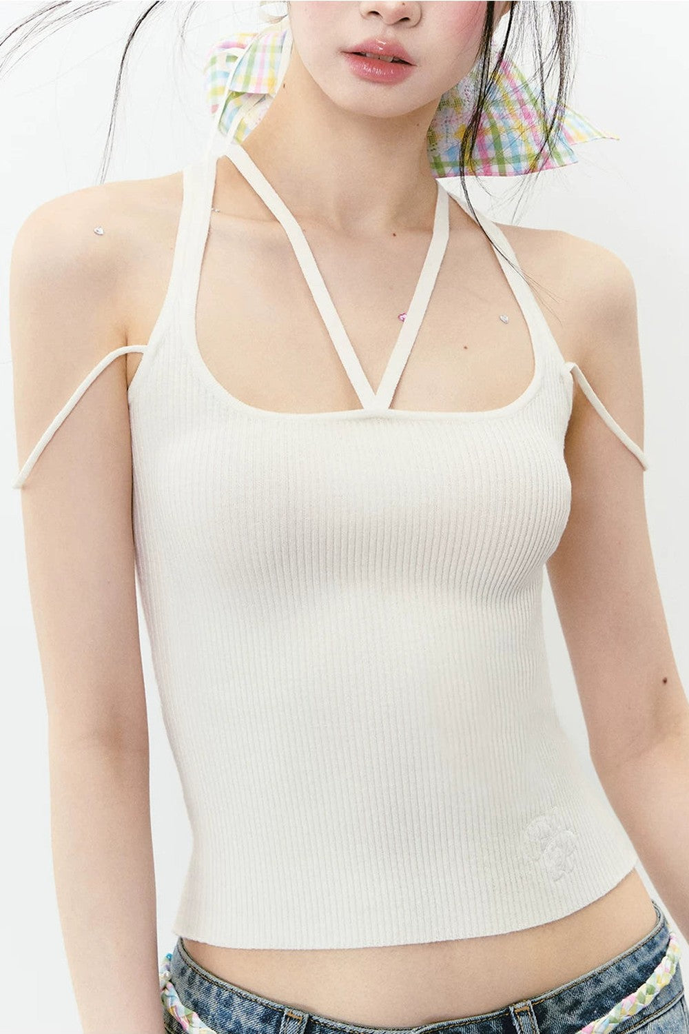 Camisola de punto con múltiples tirantes