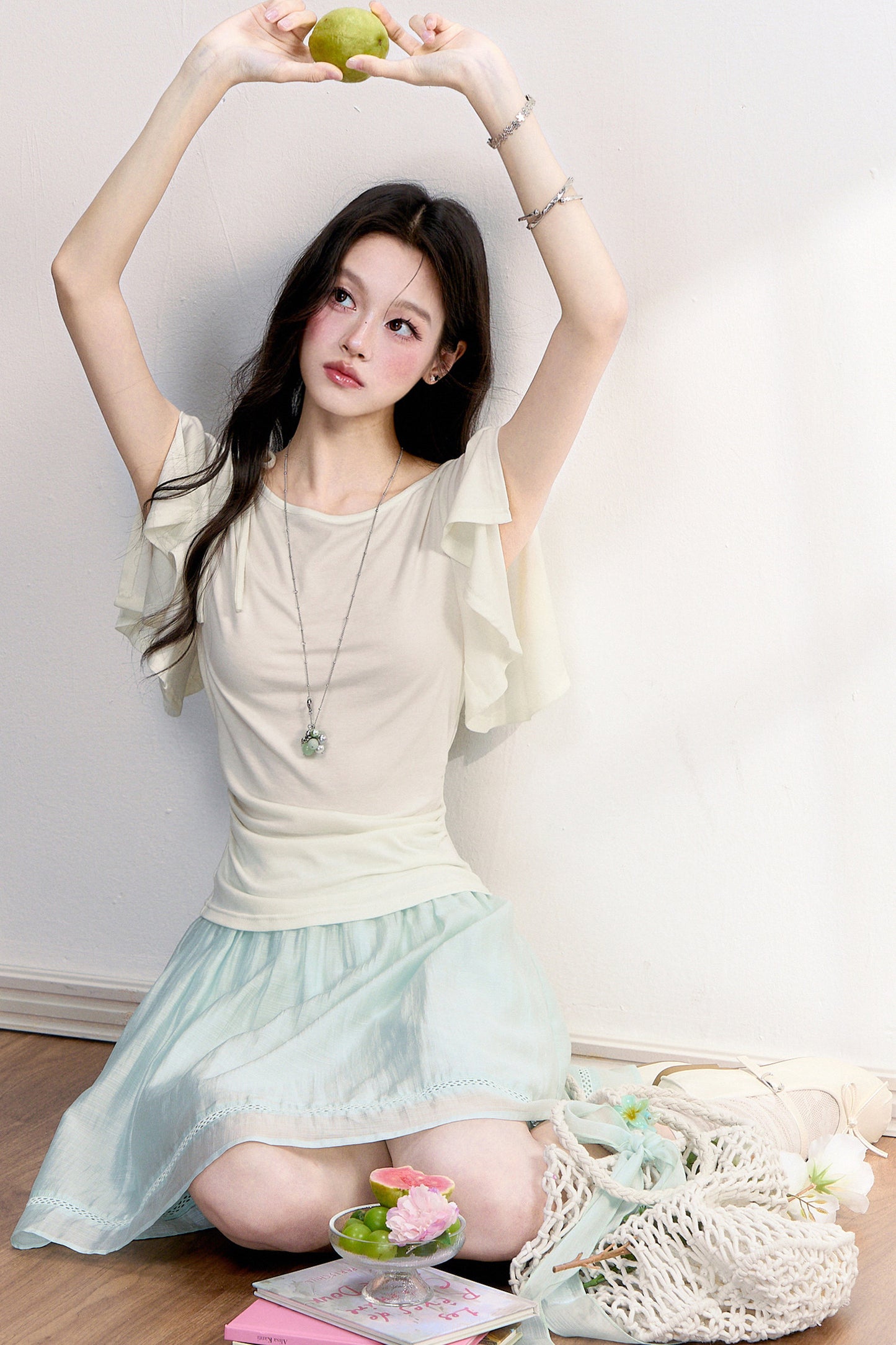 Cool Sensation Flutter Sleeve Top