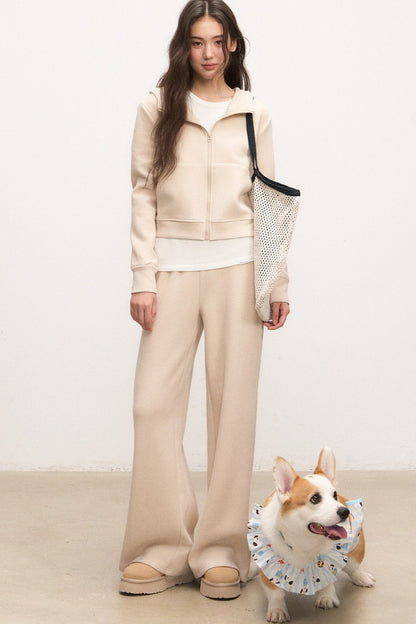 Zip Sweatshirt Jacket and Pants Set-Up