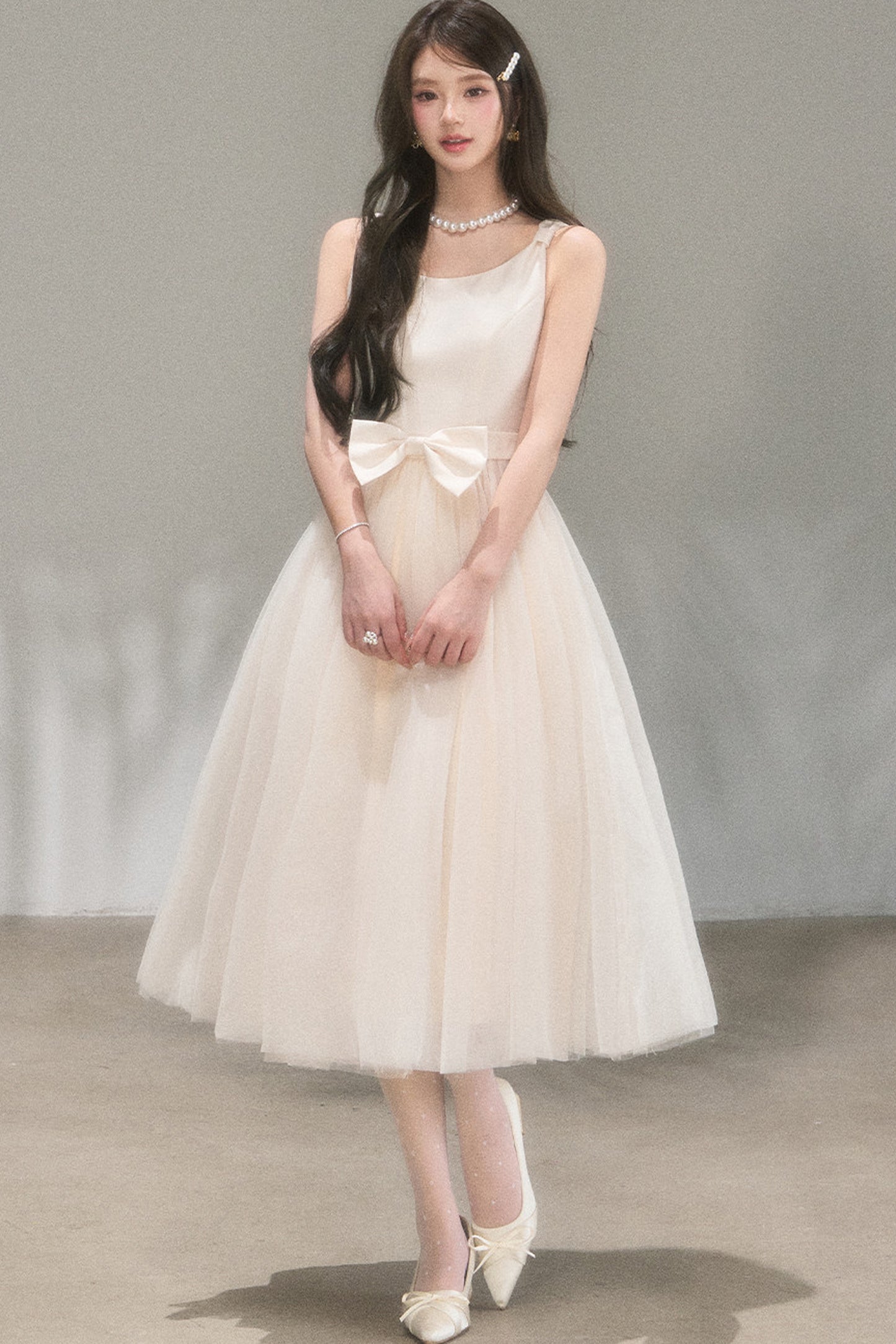 Mondlicht-Netzstoff-Ballettkleid