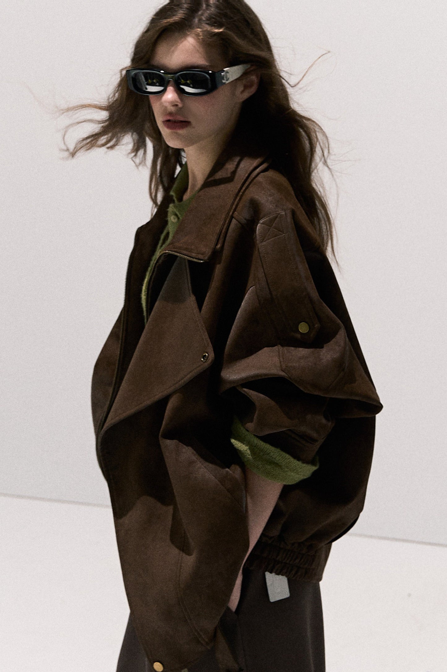 Suede Texture Leather Jacket