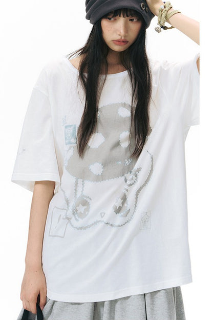 Starwii blusa oversize stampata