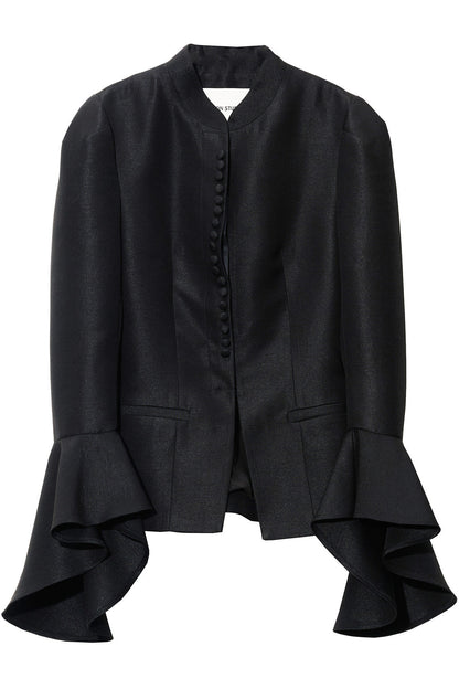 Buttoned Bell-Sleeve Jacket