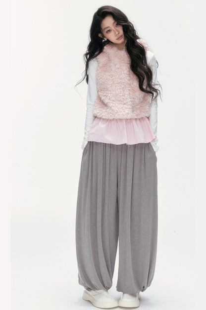 Hooded Faux Fur Vest