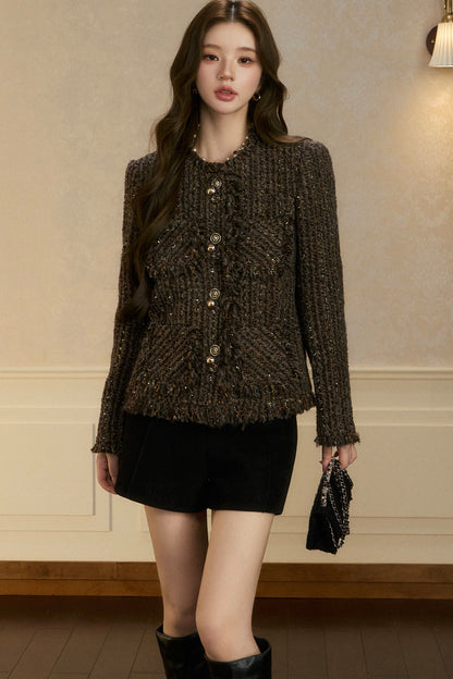 Four Pocket Brushed Wool Jacket