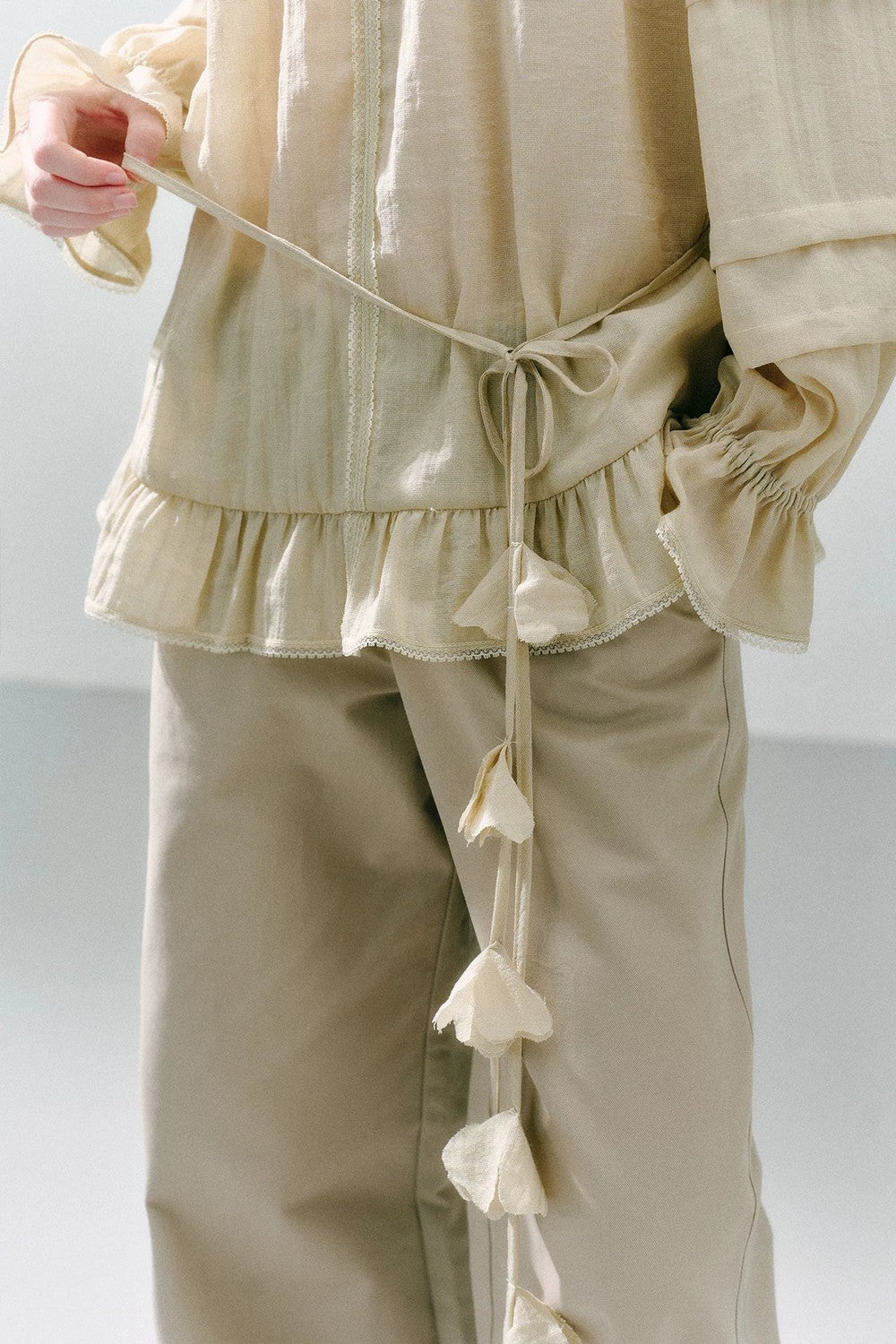 Woven Lace Acetate Top