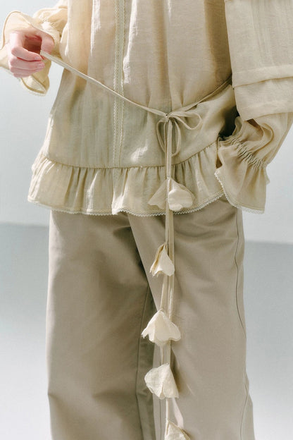 Woven Lace Acetate Top
