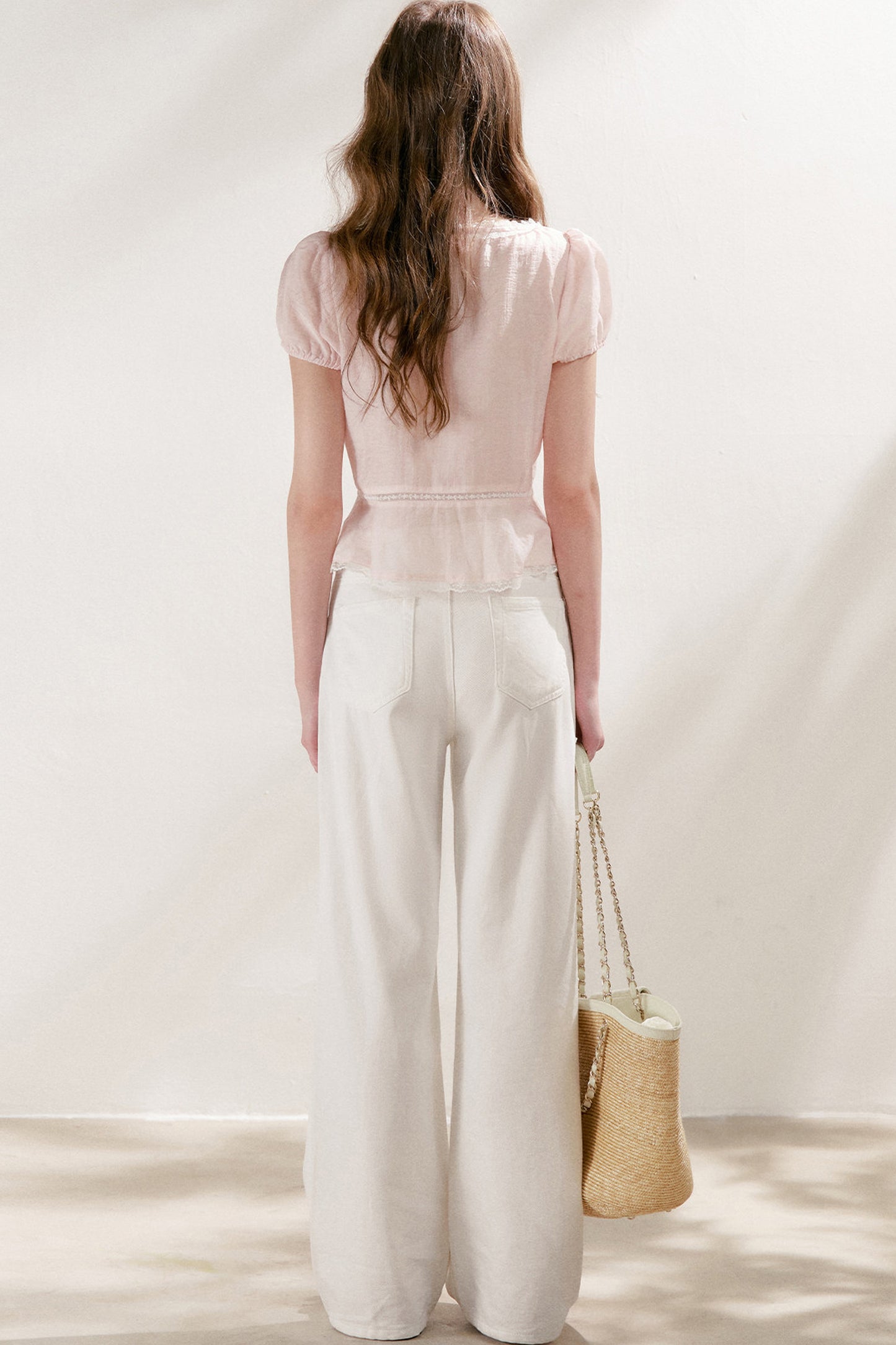 Lyocell Linen Lace Blouse